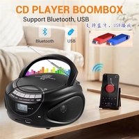 Mini lecteur CD portable haute fidélité AM/FM à chargement par le haut avec haut-parleur intégré, radio MP3 et boombox