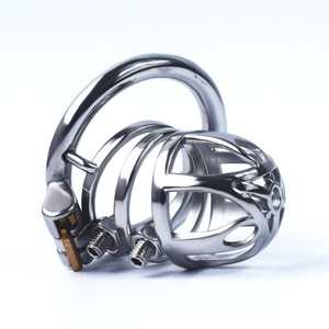 Jaula de Castidad Masculina de Acero Inoxidable 304 de Alta Calidad al por Mayor FRRK, Jaula de Abstinencia BDSM, Juguete Sexual, Candado para Pene para Hombres - Product Image 1