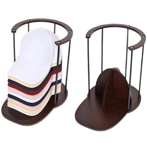 Wooden Metal <b>Hat</b> Organizer Baseball Cap Storage Rack Space Saving Desktop Display <b>Stand</b> For Clothing Tidy Storage - Product Image 1