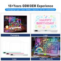 Tablette de dessin RGB, tableau de messages LED, panneau de mémo lumineux effaçable, panneau de signalisation lumineux électrique, tableau de bureau lumineux