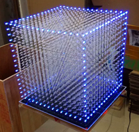 Kit de Cubo de Luz LED 3D de 16x16x16 para Educación STEM y Aficionados a la Electrónica, Proyecto de Soldadura Programable con Controlador STM32