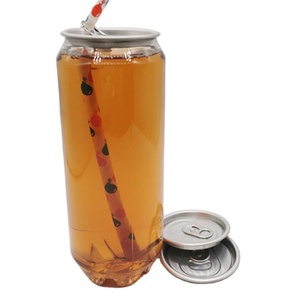 MAYSURE 500ml Custom PET Transparent Soft Drink Can Empty Soda Beverage Plastic Juice Bottle with Easy Open End