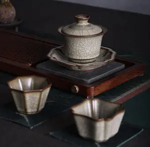 Tianlongquan — service à thé de ménage fait à la main, service à thé kung fu, vente en gros, bol à couverture