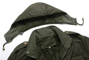 Giacca Casual in cotone di media lunghezza giacca a vento da <span class=keywords><strong>uomo</strong></span> giacca Parka in <span class=keywords><strong>pile</strong></span> spessa lavata <span class=keywords><strong>con</strong></span> <span class=keywords><strong>cappuccio</strong></span> staccabile - Product Image 6