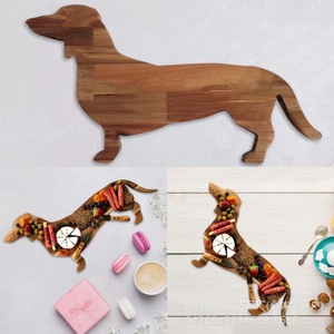 Bandeja de madera con forma de Dachshund, plato de madera maciza para frutas y queso, plato decorativo creativo para cocina y comedor - Product Image 4
