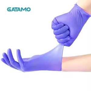 BSS005 <span class=keywords><strong>Guantes</strong></span> Desechables <span class=keywords><strong>de</strong></span> Vinilo y Nitrilo Personalizados al por Mayor <span class=keywords><strong>de</strong></span> 5 mil, sin Polvo, Color Morado, Mezcla <span class=keywords><strong>de</strong></span> Nitrilo - Product Image 5