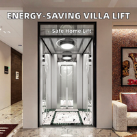 Ascensore Domestico Idraulico a Risparmio Energetico per Villa, Struttura in Acciaio Inox Verniciato a Polvere, Moderno per Appartamenti e Hotel