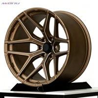 Jantes en alliage forgé personnalisées 5x114.3, concaves profondes, 18 19 20 21 22 pouces, monobloc, noires usinées pour BMW Audi Benz