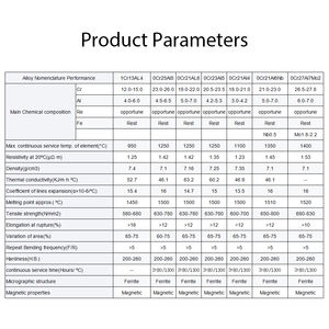 سلك كهربائي مسطح/شريط 0Cr21Al4 0Cr21Al6 0Cr25Al5 0Cr23Al5 0Cr27Al7Mo7 موصل صلب من النوع العاري - Product Image 2