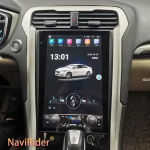 8GB + 128GB Android 13 Tesla Estilo Multimídia Do Carro Para Ford Mondeo Fusion MK5 2013-2018 Leitor De Vídeo GPS Rádio Gravador Estéreo