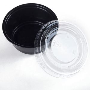 Gobelet à condiments noir avec couvercle en PP/PET de qualité alimentaire, 3.25oz, 4oz, 5.5oz, pour vente à emporter, meilleures ventes - Product Image 5