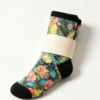 Chaussettes amples tricotées sans coutures, imprimées en 3D, colorées, personnalisées, pour hommes et femmes, idéales pour l'automne et les diabétiques