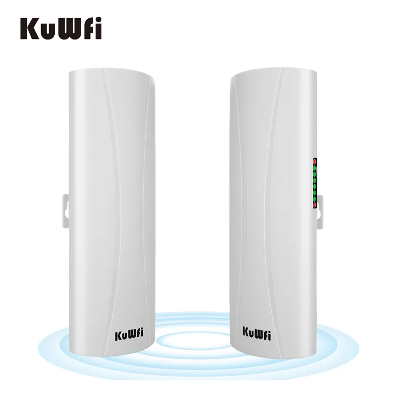 Factory price KuWFi 300mbps rj45 3km long range wifi extender 14dbi antenna wifi coverage outdoor wireless bridge for barn