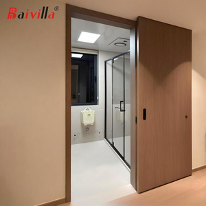 Porta Scorrevole in Legno di Alta Qualità con Binario Invisibile, Hardware Nascosto, Porta Fantasma Senza Telaio per Appartamenti, Ingressi Esterni e Fienili - Product Image 1
