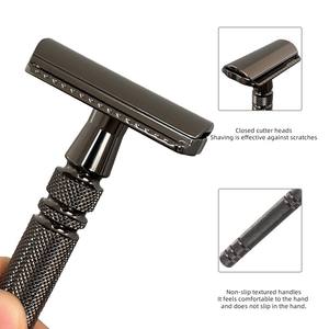 Maquinilla de Afeitar de Seguridad de Doble Filo Reutilizable y Ecológica para Hombres y Mujeres, Perfecta para la Eliminación Diaria del Vello, Afeitadora para el Cuidado Personal - Product Image 5