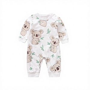 Pijama de Algodón para Bebé Recién Nacido, Mono de Manga Larga con Estampado de Animales, Primavera Verano, Unisex, Cierre de Botones - Product Image 3