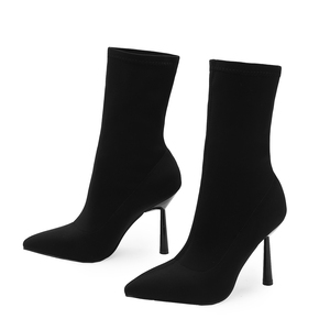 Botas de Mujer con Tacón de Copa de Vino, Punta Puntiaguda, Elásticas, de Una Pieza, Nueva Moda 2026, Gran Venta - Product Image 4