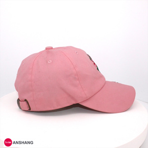 หมวกปักลายดอกไม้ผ้าทอลายทแยง6แผง - Product Image 3