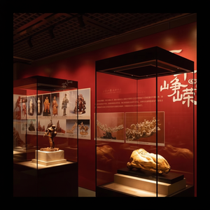 Exhibición de museo moderno Diseño de muebles Escaparate de joyería de madera Gabinete de vidrio de exhibición antiguo personalizado con luces Led - Product Image 1