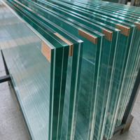 Verre trempé stratifié à structure solide, épaisseur 5mm-15mm, pare-balles, transparent, plat, pour entrée extérieure, industriel, décoratif