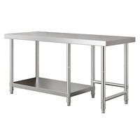 Table de travail et support de cuisinière à gaz en acier inoxydable à trois couches épaissies pour restaurant YC-005