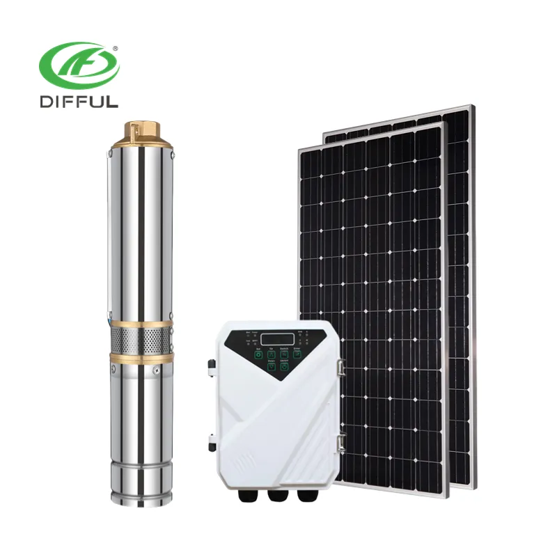 deep well submersible water pump solar irrigation system 1 hp solar pump