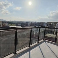 Poteau de balustrade en verre, main courante en acier inoxydable, poteau de clôture carré ou rond, colonne à fente intérieure pour verre trempé