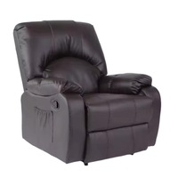 Fauteuil inclinable électrique moderne avec massage, canapé extensible pour home cinéma, structure en bois, cuir synthétique pour salon