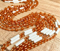 Kalung Manik Pinggang Afrika Terbaru 2026, Rantai Tubuh Warna-warni, Rantai Pinggang Kristal, Tali Katun, Rantai Pinggang Gaya Bohemian