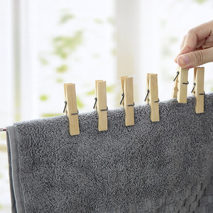 Bamboo Drying Clips 20-Pack Eco-Friendly Clothespins For Household Use - Product Image 2