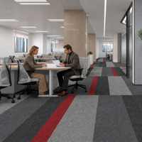 Dalles de moquette modulaires B1 certifiées ignifuges, faciles à entretenir, modernes, insonorisantes, pour bureaux, couloirs et centres commerciaux
