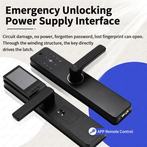Cámara <span class=keywords><strong>WiFi</strong></span> Tuya cerradura electrónica Digital cerradura de puerta inteligente cerradura inteligente con huella dactilar/<span class=keywords><strong>contraseña</strong></span>/tarjeta/llave para casa - Product Image 4