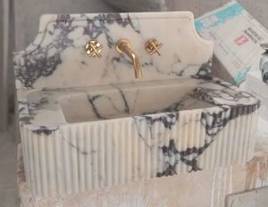 Wastafel Batu Marmer Calacatta Viola Berkualitas Tinggi untuk Meja Rias - Product Image 2