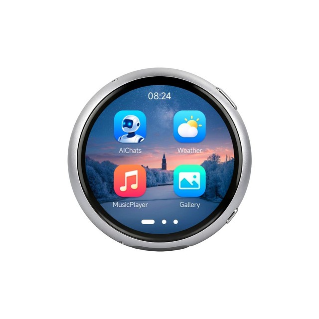 ESP32-S3 1.75inch AMOLED Round Touch, 466x466 Resolution, Aluminum Alloy Onboard Dual Microphones Array, Portable Mini Display