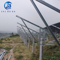 Sistema di Montaggio a Colonna Singola per Energia Solare con Design Personalizzato, Struttura Fotovoltaica con Staffa Rivestita in HDG per Terreni Agricoli Aperti