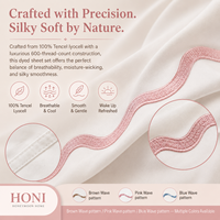 HONI Prix Bas 100% Lyocell 600TC Ensemble de Draps Confortables 4 Pièces pour Lit Simple Moderne avec Taies d'Oreiller pour Textiles de Maison