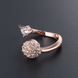 Rose Gold Floral Cluster Diamond <b>Ring</b> Pave Setting Women's Engagement <b>Ring</b> SA429 - Product Image 3