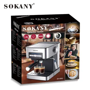 Zogifts Sokany văn phòng hộ gia đình tập trung sữa bong bóng Máy viên nang bột sử dụng kép Máy pha cà phê Espresso điện