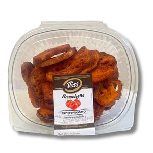 Tissi 130g X 6pz Pane Bruschetta al Pomodoro Croccante con Sapore Salato Snack di Frutta e Verdura - Product Image 1