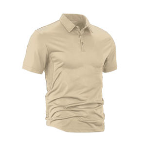 Nouveau polo respirant à manches courtes pour homme, couleur unie, col boutonné, vêtements de sport décontractés pour les loisirs - Product Image 1