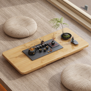 <b>Bamboo</b> Folding Coffee <b>Table</b> Minimalist Design For Tatami Bay Window Balcony Use - Product Image 4