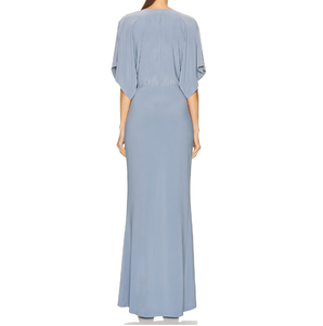 <span class=keywords><strong>2022</strong></span> verano OEM moda ligero Dolman mangas con detalle dividido cintura elástica Vestido Mujer fiesta - Product Image 6