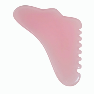 Multi-Functional Pink Resin Gua Sha <b>Tool</b> - Body Scraping Board with Comb Teeth for Lymph Drainage & Head Relaxation - Product Image 1