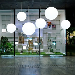 Chrome Metal Spherical Pendant <b>Light</b> Led Round Single Head E26 For Home <b>Dining</b> Study Room 15 20 25 30 35 40 50cm - Product Image 3