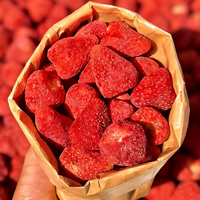 Fresas Liofilizadas Enteras/Rebanadas en Bolsas a Granel, Dulces, Saludables y de Alta Calidad, Ricas en Nutrientes, Suministro de Fábrica