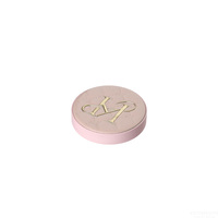 Boîte à poudre libre ronde personnalisable avec logo, pot cosmétique en plastique avec couvercle, style cuir interchangeable