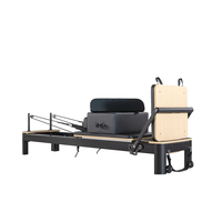 Fabrication directe professionnel Pilates réformateur ensemble Fitness équipement d'étirement Machine en alliage d'aluminium Pilates réformateur tout noir