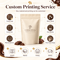 Pochette personnalisée mate résistante à l'humidité avec fermeture éclair, sac d'emballage souple laminé en feuille d'aluminium de qualité alimentaire pour chocolats et bonbons