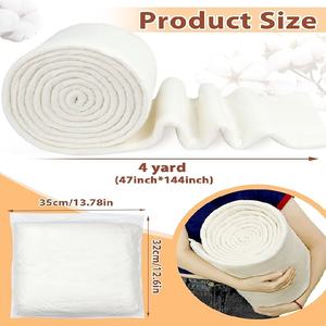 Ouate de coton 100% naturelle, <span class=keywords><strong>tissu</strong></span> léger pour <span class=keywords><strong>la</strong></span> couture, l'artisanat et les projets de quilting DIY - Product Image 2