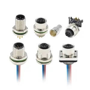 Westsam IP67 B Code 5 Pin Male Female Assembly Shielded Waterproof Communication Cables M12 Connector Plug Socket